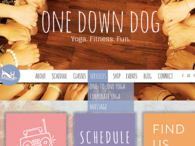 One Down Dog Yoga - Website Refresh branding design website design