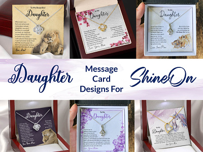 Daughter Message Card Designs For ShineOn card design dad to daughter gift daughter gift daughter message card daughter necklae daughter quotes invitation card jewelry jewelry design love message message card message card design mom to daughter mom to daughter quotes necklace necklace design pendant design shineon shineon message card shineon necklace