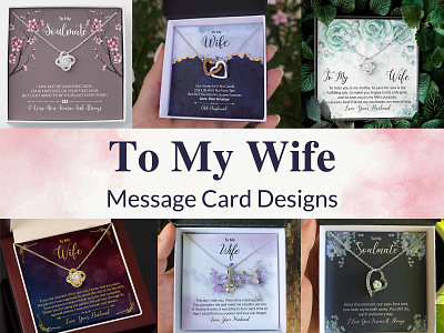To My Wife Message Card Designs For ShineOn Necklace card design heartfelt quote for wife husband to wife necklaces romantic message wife necklace wife quote