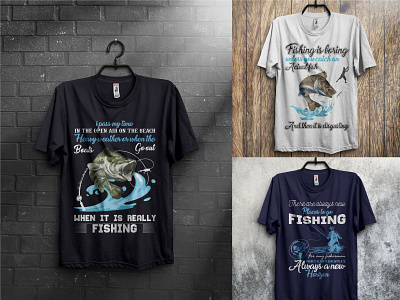 Download Fishing T Shirts Design Bundle With Free Mockup By Md Baktiar Uddin On Dribbble