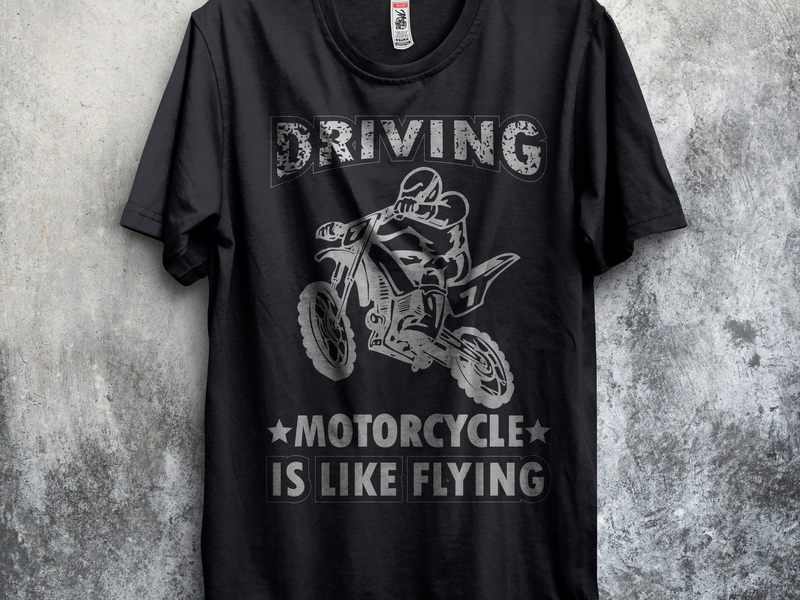 Download Motorcycle T-Shirts Bundle With Free Mockup by Md Baktiar ...