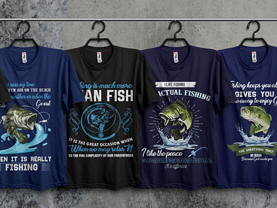 Fishing T-Shirts Design​ Bundle With Free Mockup