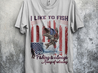 Fishing T-Shirt Design​ With Free Mockup