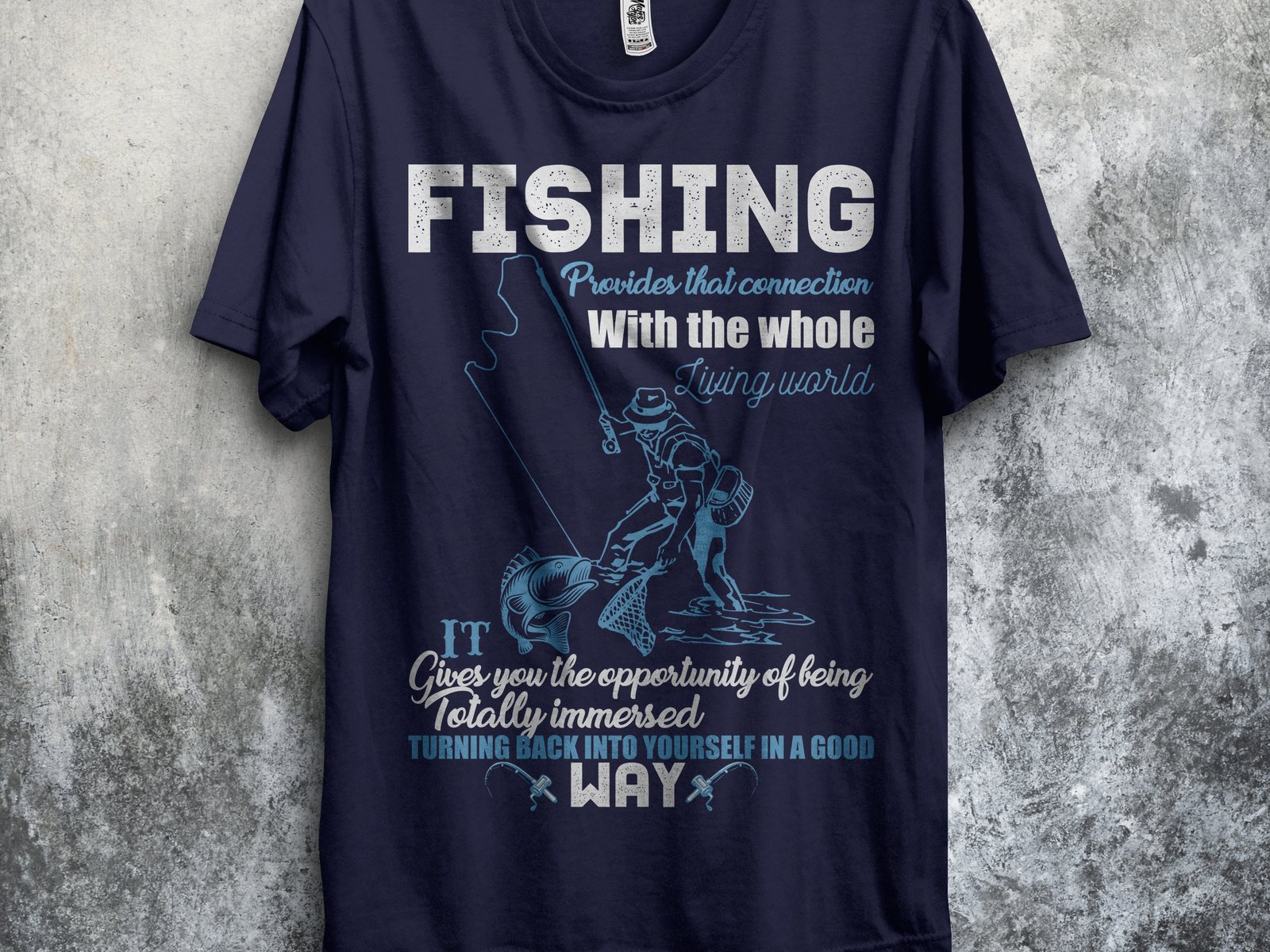 Download Fishing T Shirt Design With Free Mockup By Md Baktiar Uddin On Dribbble