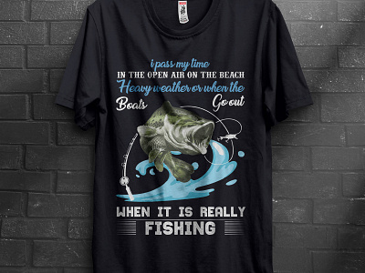 Fishing T-Shirt Design​ With Free Mockup