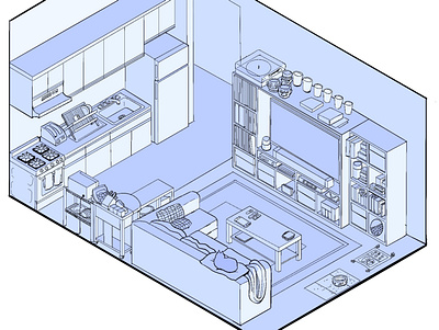 Quarantine illustration isometric isometric art