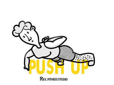 pushup branding design flat gym