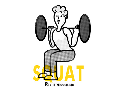 squat branding design illustration