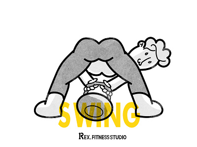 swing design famous art gym illustration