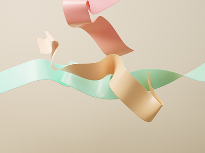 Ribbon 3d 3d illustration 3d render animation blender design dynamics illustration jayesh baidya ribbon softbody