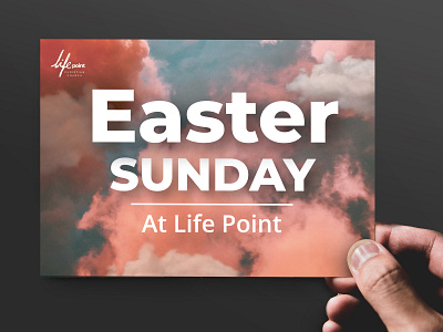 Easter Sunday A6 Mockup a6 adobe photoshop church easter event graphic design invitation card mockup postcard print