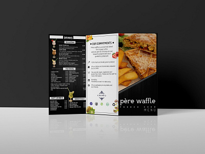 Restaurant Menu bi fold brochure catalog design menu design restaurant trifold z fold