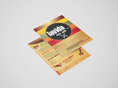 Restaurant Menu Flyer attractive brown flyer flyer design food menu illustrator menu menu card menu design photoshop restaurant menu wooden texture