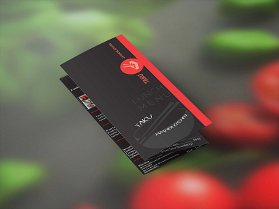 Tri-fold Restaurant Menu