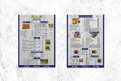 Restaurant Menu blue and white flyer flyer layout flyer mockup food menu graphic design menu card menu design restaurant menu