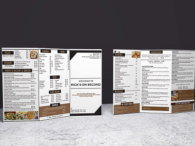 Menu Brochure beverages brochure design brochure mockup drinks flyer food menu menu design menubar restaurant tri fold z fold