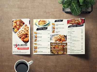 Restaurant Menu | Tri-fold Brochure brochure brochure design flyer food menu graphic design menu menu design restaurant restaurant menu tri fold