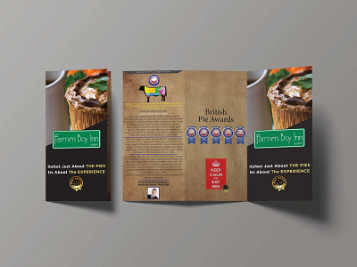 Tri-fold Brochure for a Restaurant black brochure brochure mockup food graphic design menu menu card menu design pie menu psd flyer restaurant tri fold brochure vintage menu