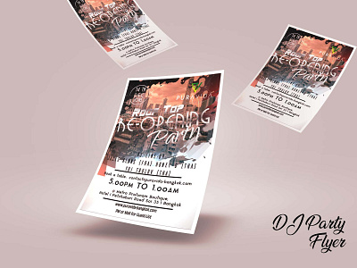 Dance Party Flyer banner dance party dj party flyer event flyer flyer flyer design flyer template graphic design party flyer poster re opening rooftop social media design