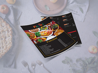 Flavours Restaurant Menu banner brochure colorful everyday menu flavours flyer food menu food template graphic design leaflet menu menu card menu design minimal poster restaurant restaurant branding restaurant logo