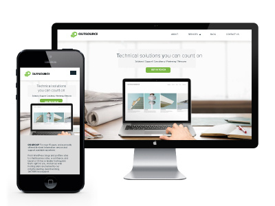 Outsource concept brand design digital responsive ux web