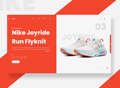 NIKE PRODUCT PAGE DESIGN UI branding design fabric fashion landingpage minimal nike productpage responsive design shoe sports branding typography ui website