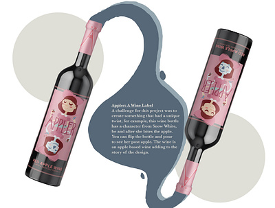 Applier wine branding design illustration typography vector