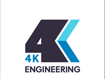 4K Engineering branding graphic design logo