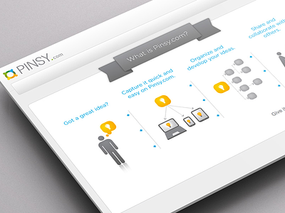 Pinsy web app webdesign