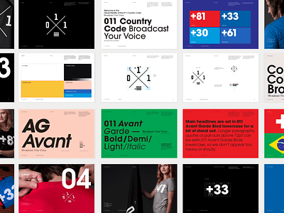 011 Country Code Brand Guidelines brand guidelines communications creative lead design digital product development strategy typography
