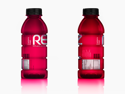 Rez beverage bottle branding drink logo packaging render rez