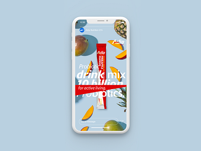 Adia active branding creative lead drink packaging probiotic uxui