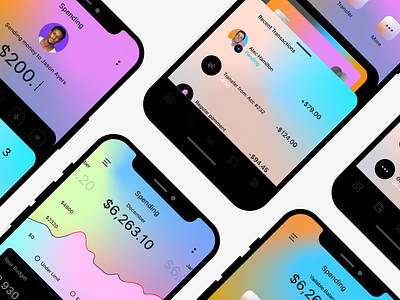 Wallet App app app design branding colorful icons interface ios mobile simple ui ux design user experience wallet