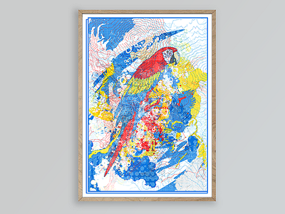Talking Bird bird exhibition icons illustration innovators lovebird map parrots poster typography