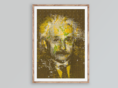 Albert Einstein art einstein exhibition german icons innovators legends physicist portrait relativity science typography