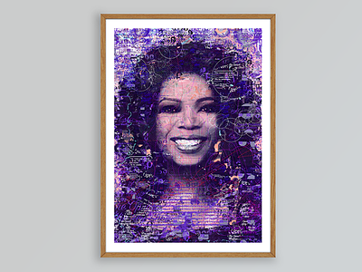Oprah Winfrey actress art color exhibition icons illustration innovators map philanthropist proprietor typography