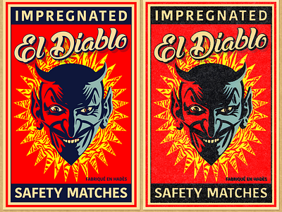 El Diablo Safety Matches Label