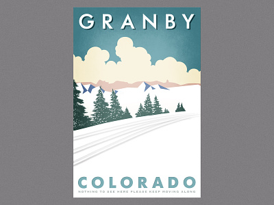 Granby Winter Poster design illustration illustrator print retro typography