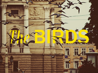 The Birds birds lviv typo yellow