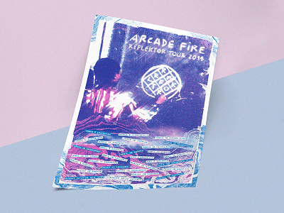 Arcade Fire VIP Reflekor poster arcade fire merchandise poster reflektor silkscreen