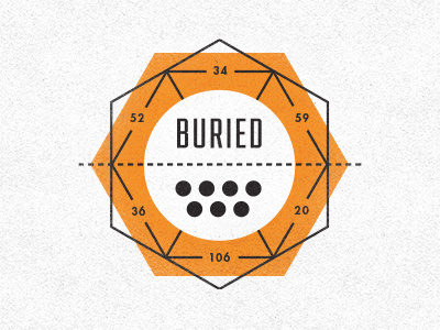 Buried black breaking bad condensed dots dotted dotted line hex hexagon numbers orange texture