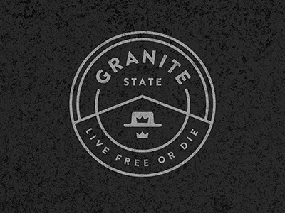 Granite State badge black branding bad breaking bad crown granite hat kings texture