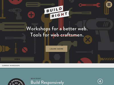 Build Right build responsively build right flat tools website workshop workshops