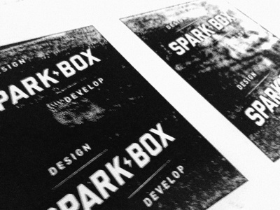 Sparkbox Business Cards black letterpress sparkbox