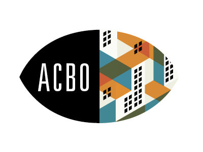 ACBO Branding buildings city eye illustration logo