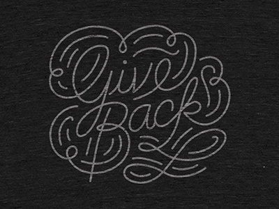 Give Back black give gray script texture