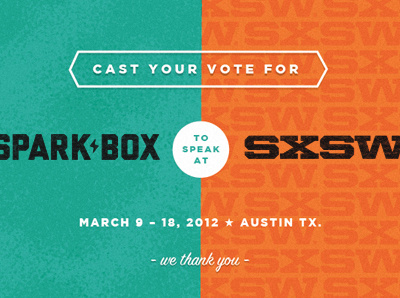 Sparkbox SXSW orange sxsw teal vote