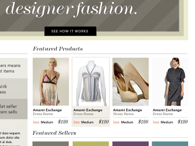 Fashion e-commerce e commerce fashion homepage muted