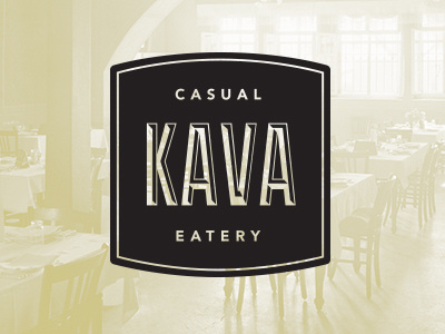 Kava badge black gold restaurant