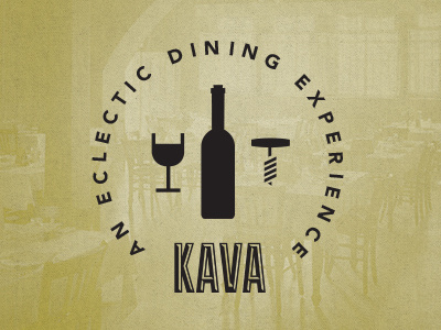 Kava Secondary black bottle corkscrew gold restaurant wine